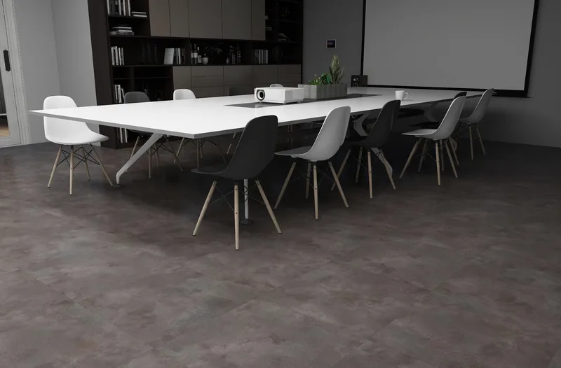 Sala konferencyjna — SPC Moonwalk XL Crater w dekorze betonu — VinylTechLab