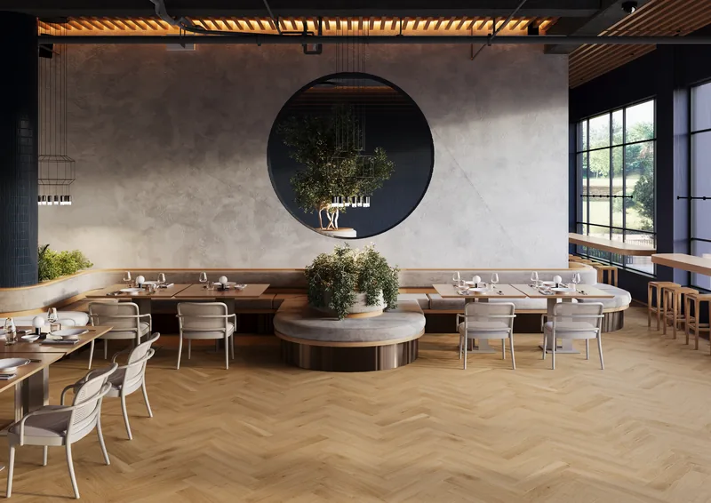 Restauracja z jodłą Royal Castle Alcazar — SPC w obiekcie — VinylTechLab