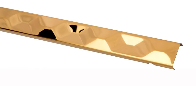 Profil dekoracyjny 3D Gold — złota listwa o fakturowanej powierzchni — Profil Design