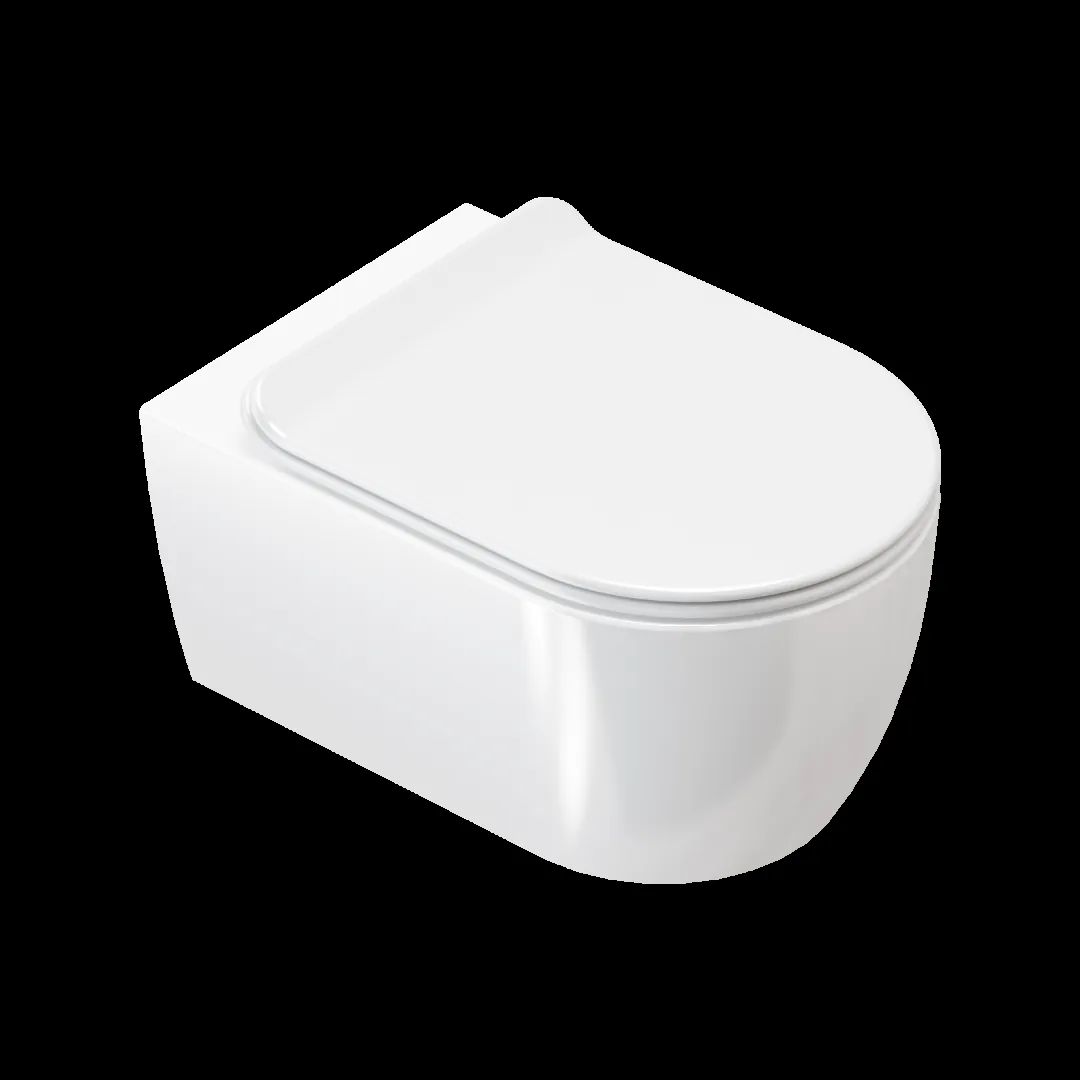 Miska WC wisząca Doto 54 cm, biała, z deską wolnoopadającą