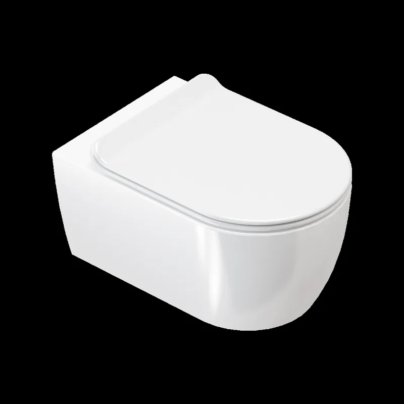 Miska WC wisząca Doto 54 cm, biała, z deską wolnoopadającą — Excellent