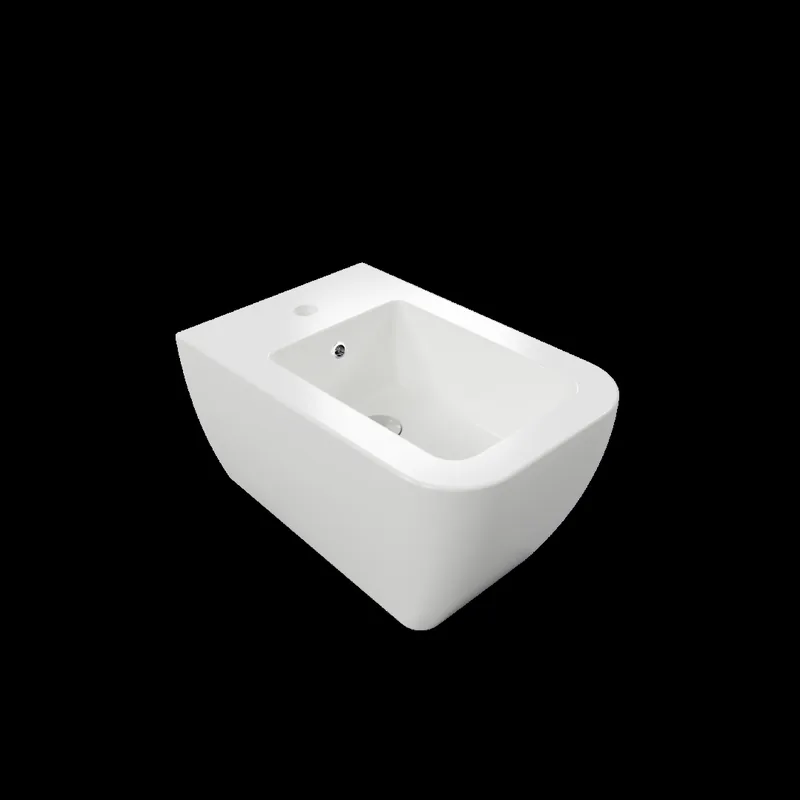 Bidet wiszący o kanciastej formie, biały — Excellent