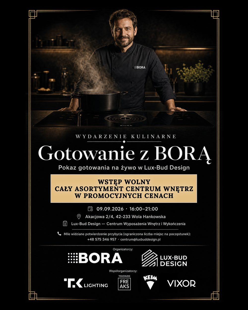 Gotowanie z BORĄ — wydarzenie Lux-Bud Design, 9 września 2026